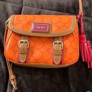 Orange and pink purse